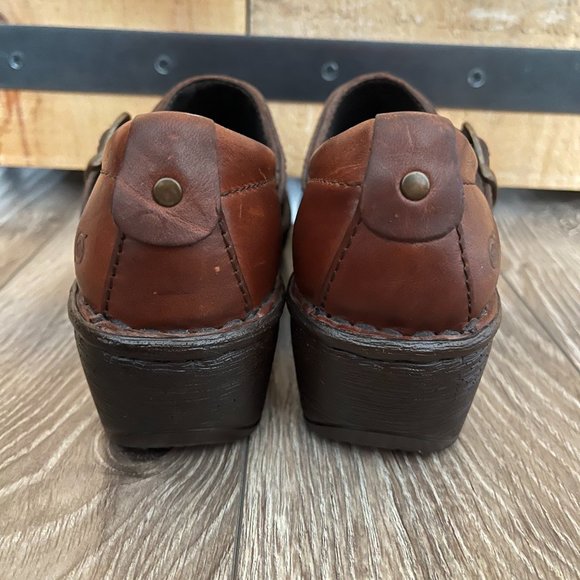 Brown Leather Clogs - Picture 4 of 5